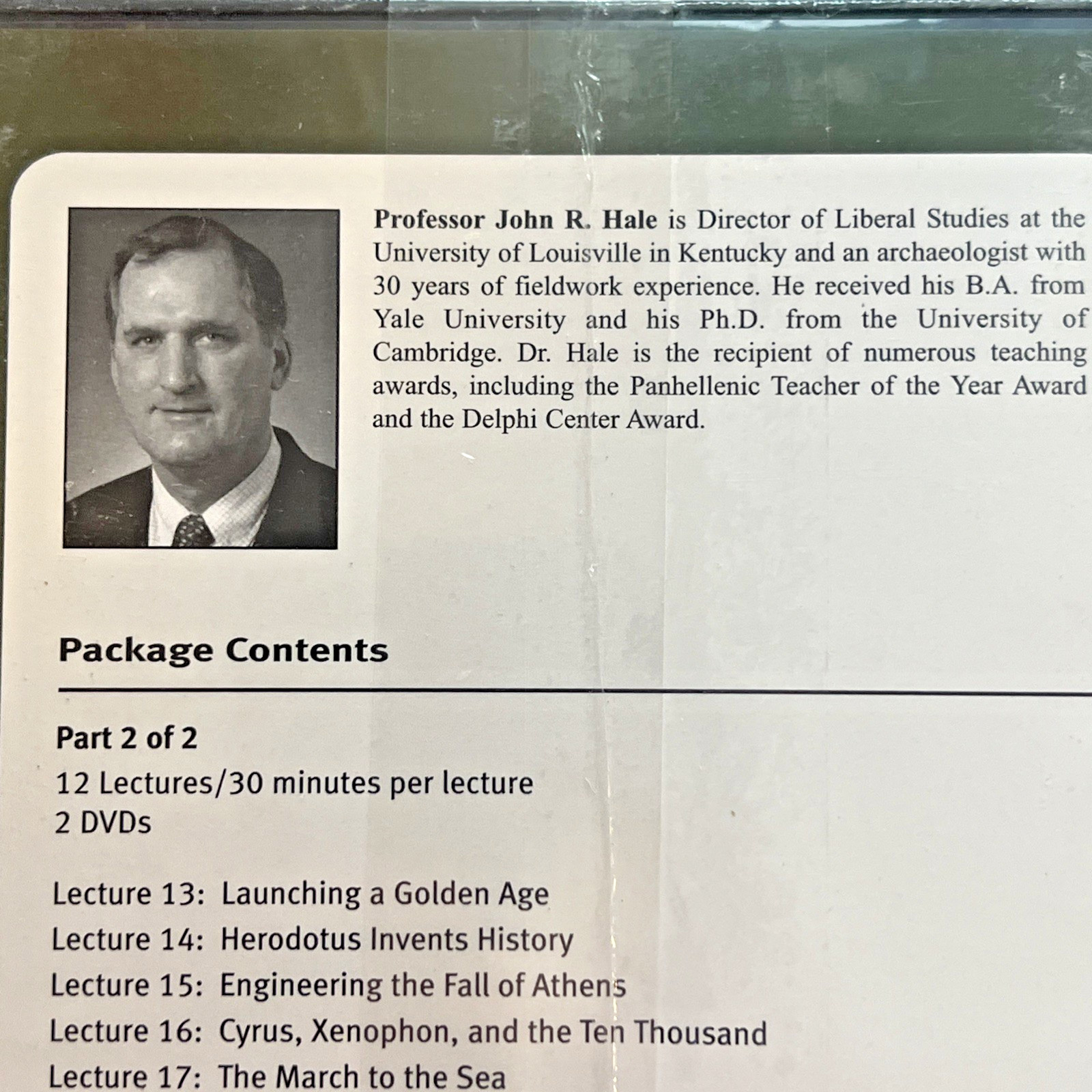 The Great Courses – The Greek and Persian Wars DVD Set & Course Guidebook