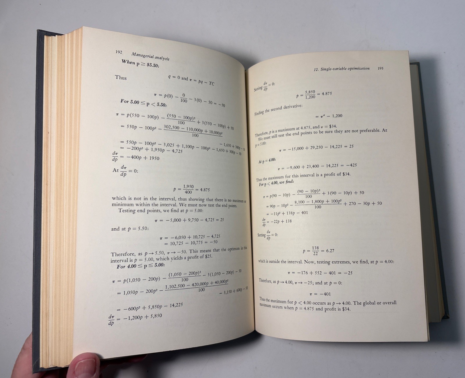 Managerial Analysis by Robert E Schellenberger, 1969 First Edition Hardcover