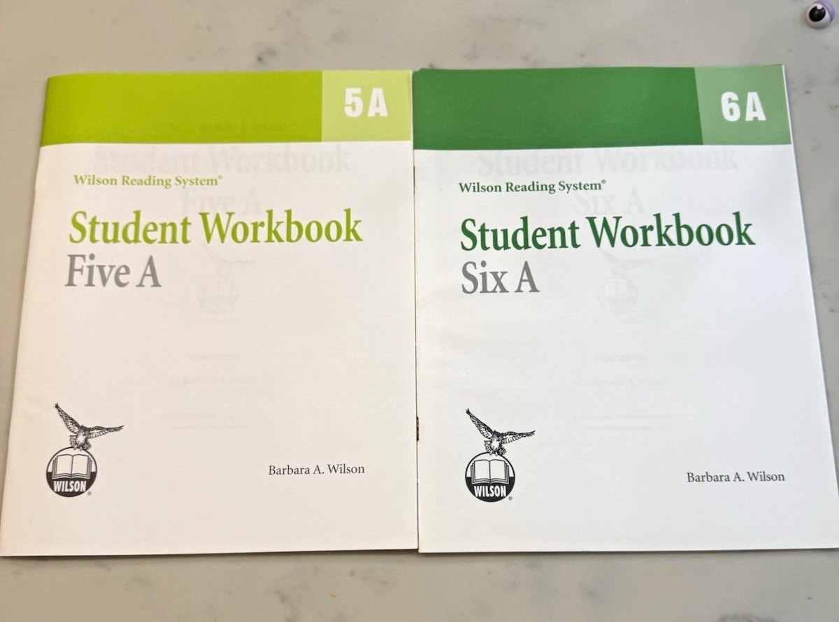 Wilson Reading System Student Workbook 5A and 6A, 3rd Ed, 1 of each, 2 books