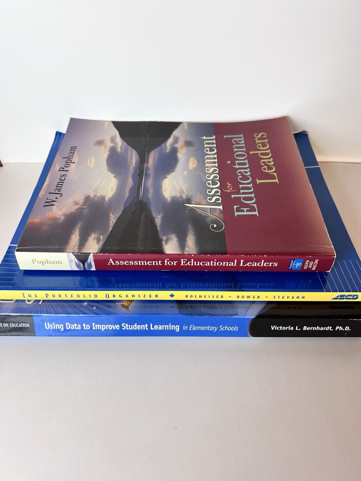 Lot of 3 Education Books Assessment, Data-Driven Instruction, Student Portfolios