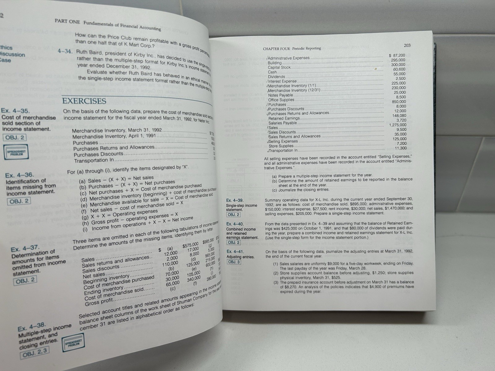 Financial Accounting – Hardcover, by Warren and Fess – 4th Edition SKU F3