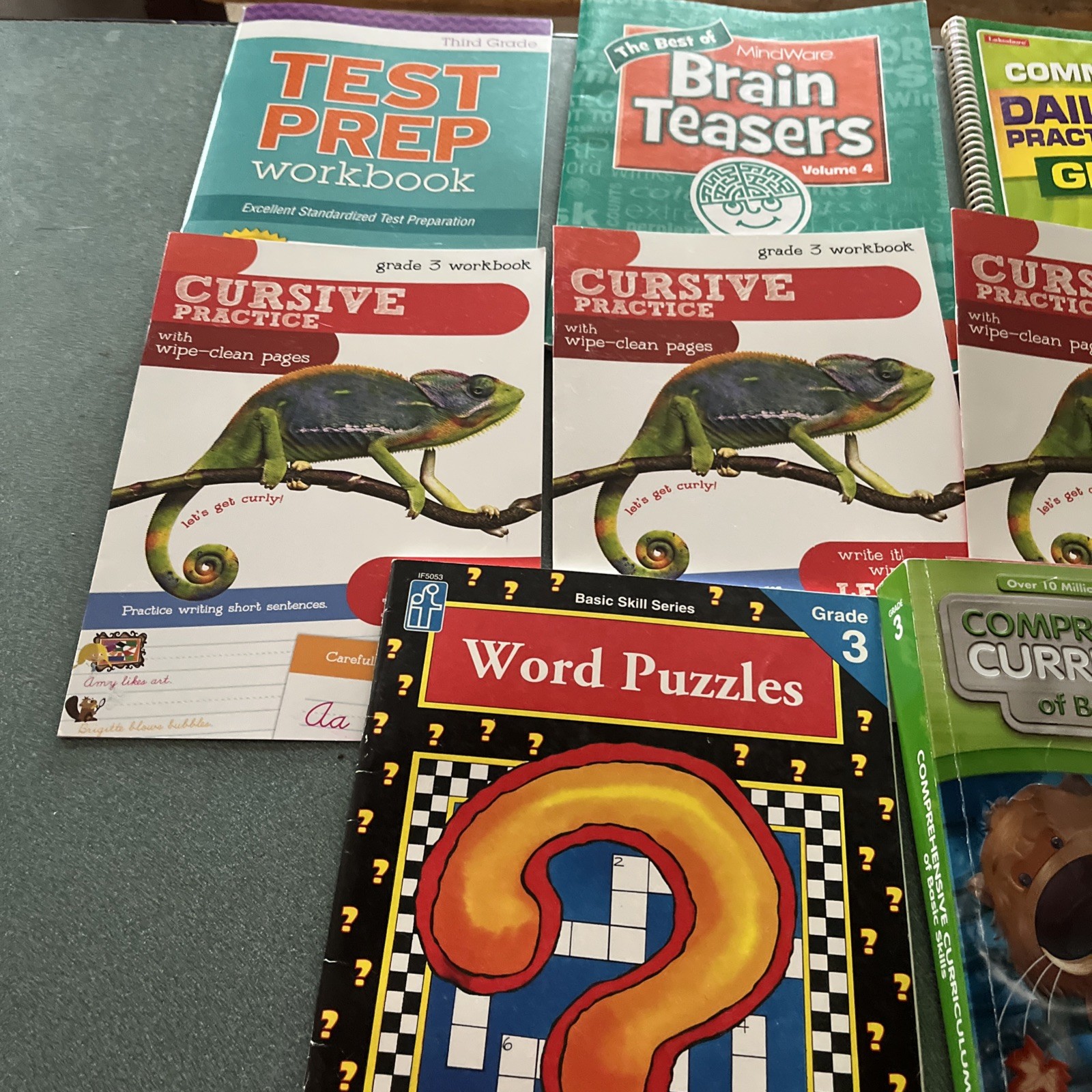 Third Grade Workbooks & Wipe Off Books Educational Resources Lot Of 10