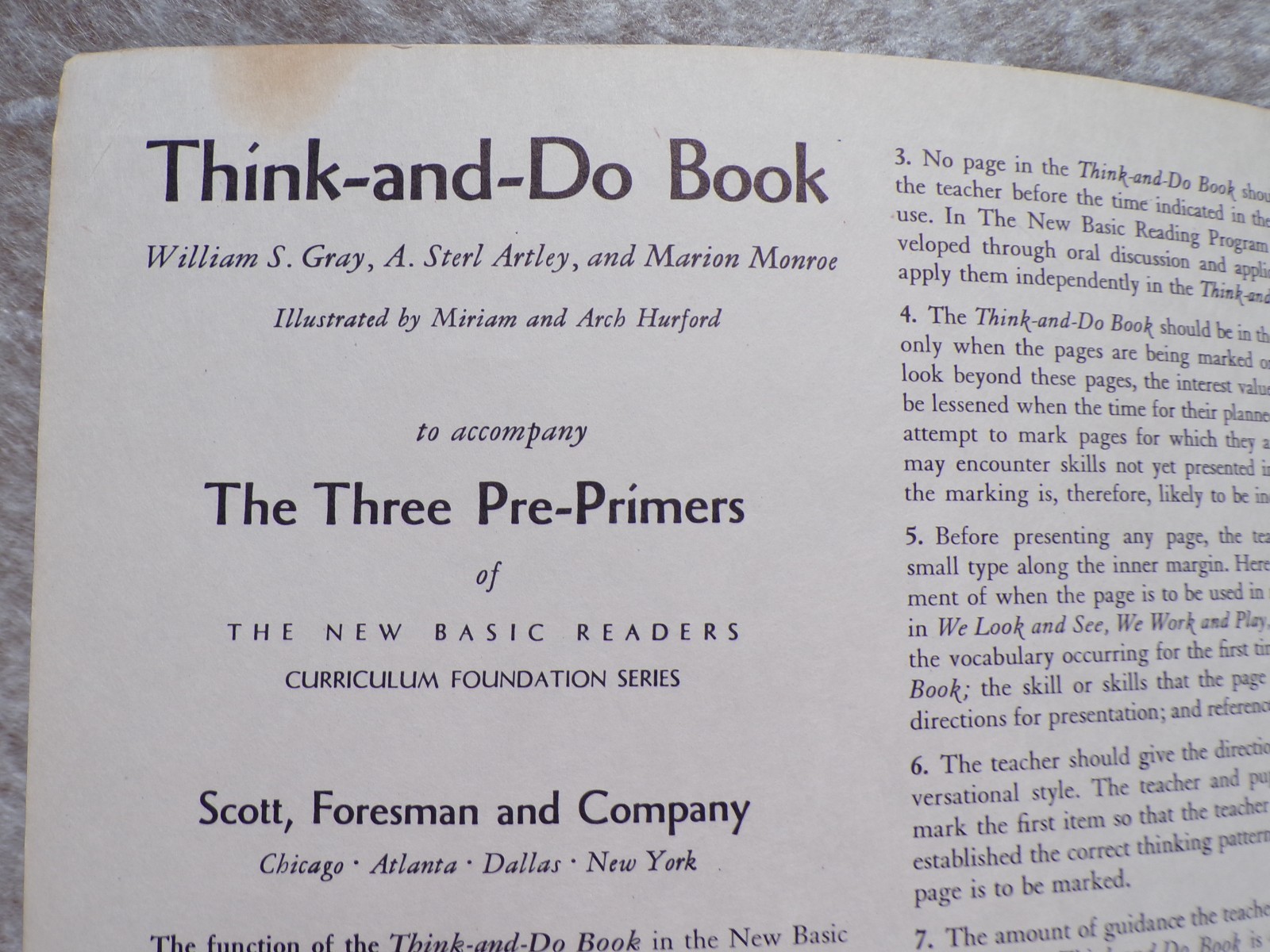 1951 THINK AND DO BOOK BASIC READERS LANGUAGE CURRICULUM 2 SCHOOL TEXT BOOKS