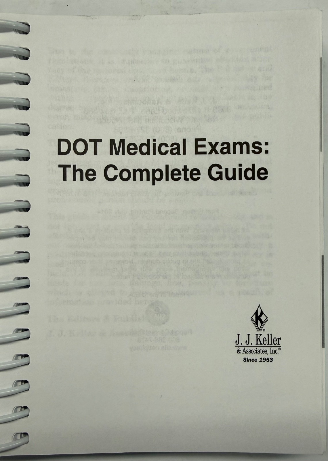 2/$39.99 J.J.Keller DOT Medical Exams (28763)