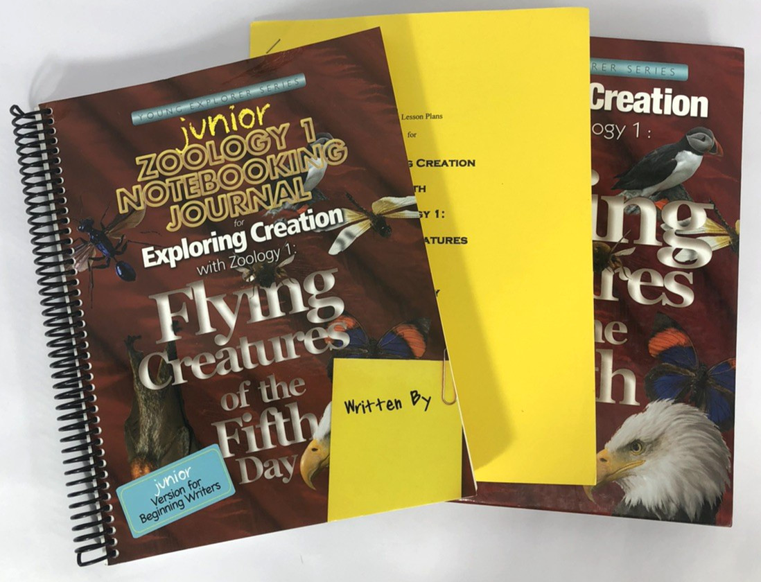 Apologia Lot Young Exploring Creation Zoology 5th Day Textbook Notebooking