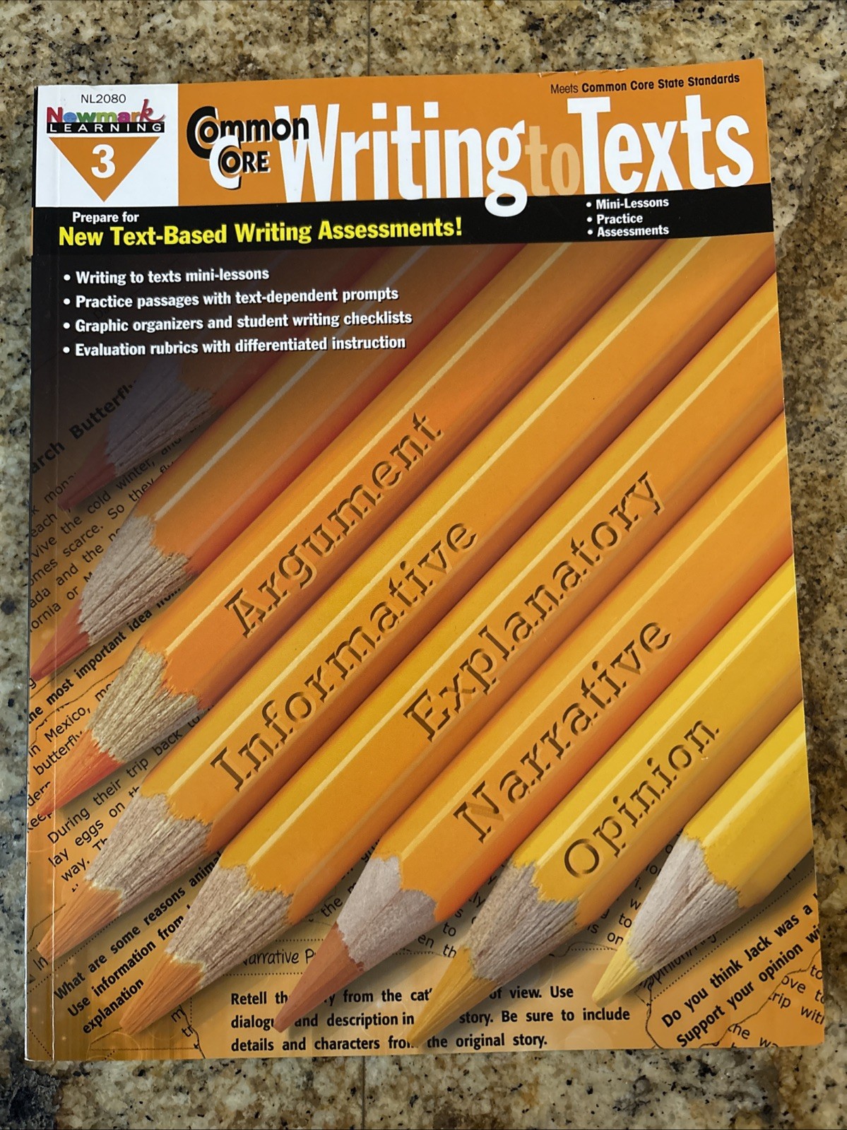 Common Core Writing to Texts Grade 3 by Molly Smith SC 2014 Newmark Learning