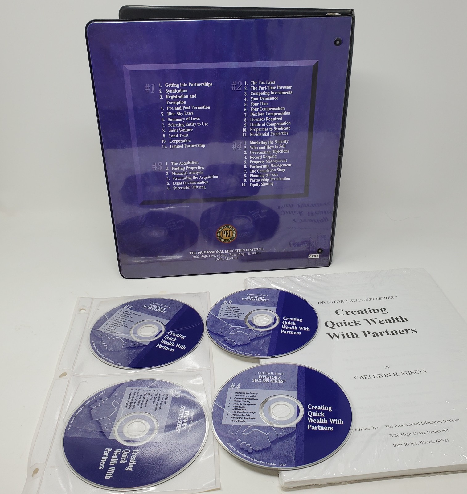 Carleton Sheets Creating Quick Wealth with Partners 4 CD Set Real Estate Invest