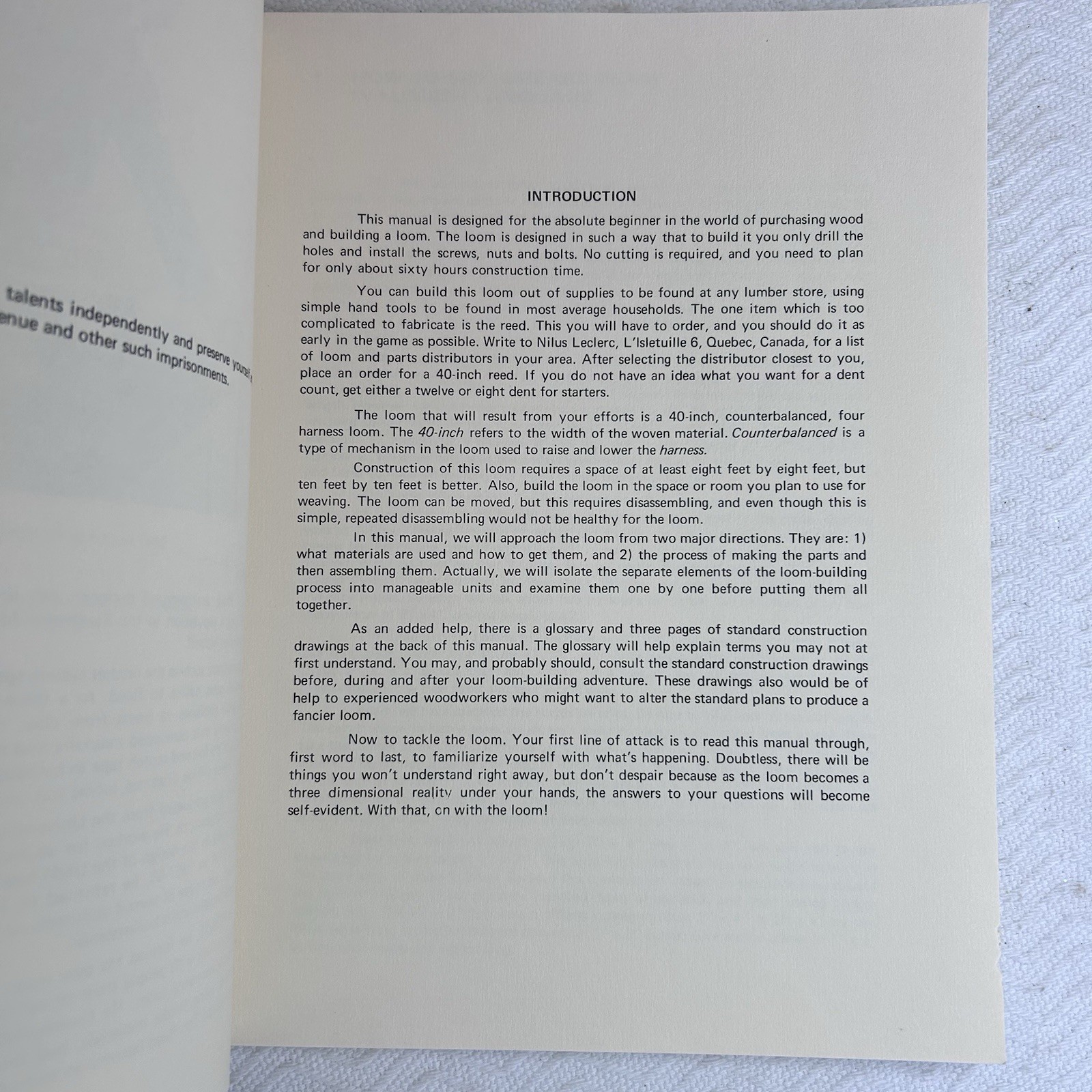 The Loom Book Tim Reed 1973