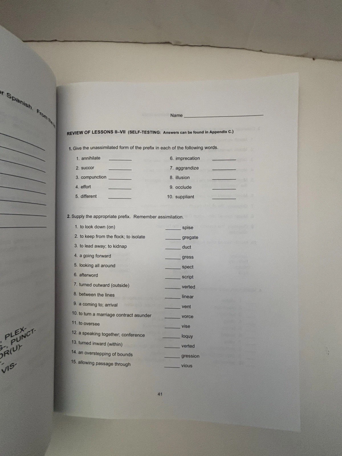 English Words From Latin Greek Elements Workbook Revised Dettmer Lindgren 2005