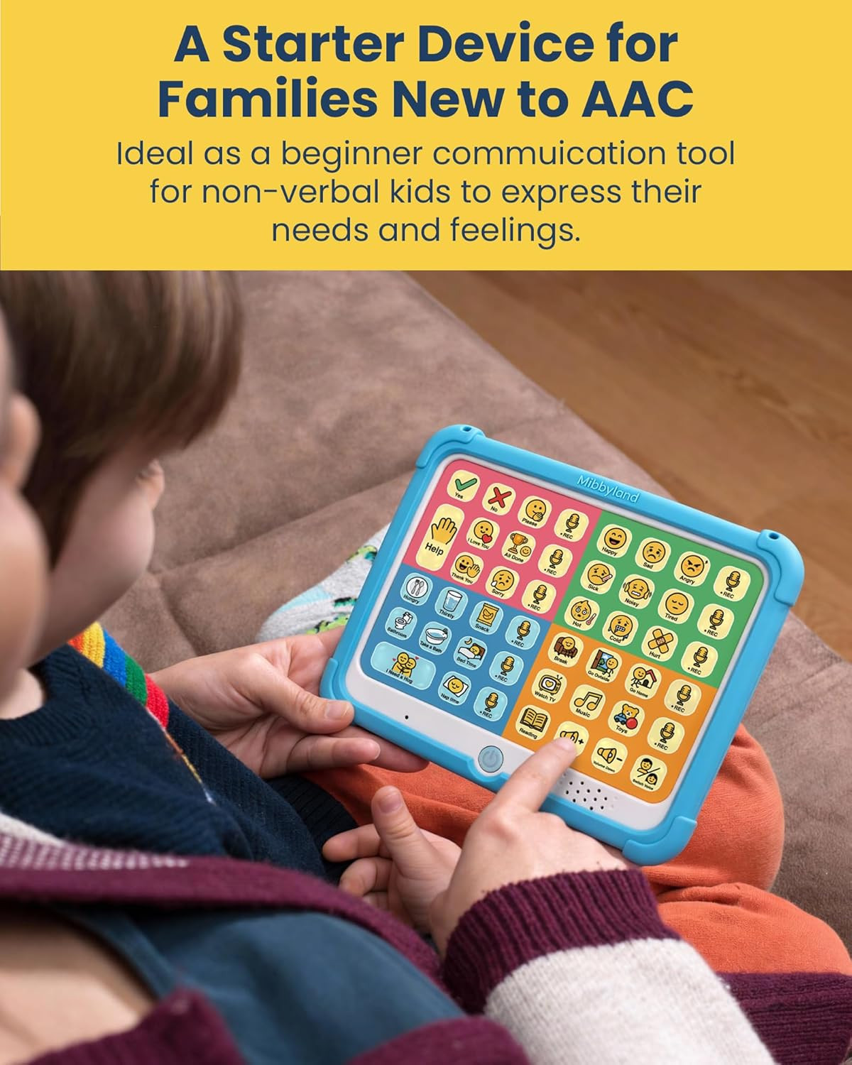 Mibbytalk AAC Device for Autism & Nonverbal Kids and Adults, Communication Tool