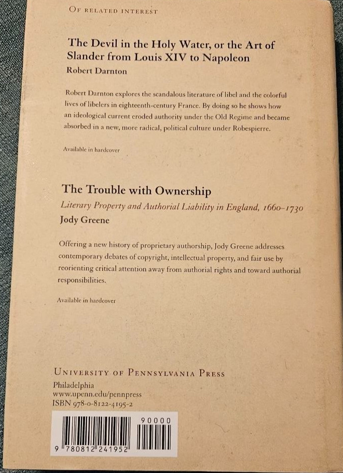 Material Texts: Literary Market : Authorship and Modernity in the Old Regime by