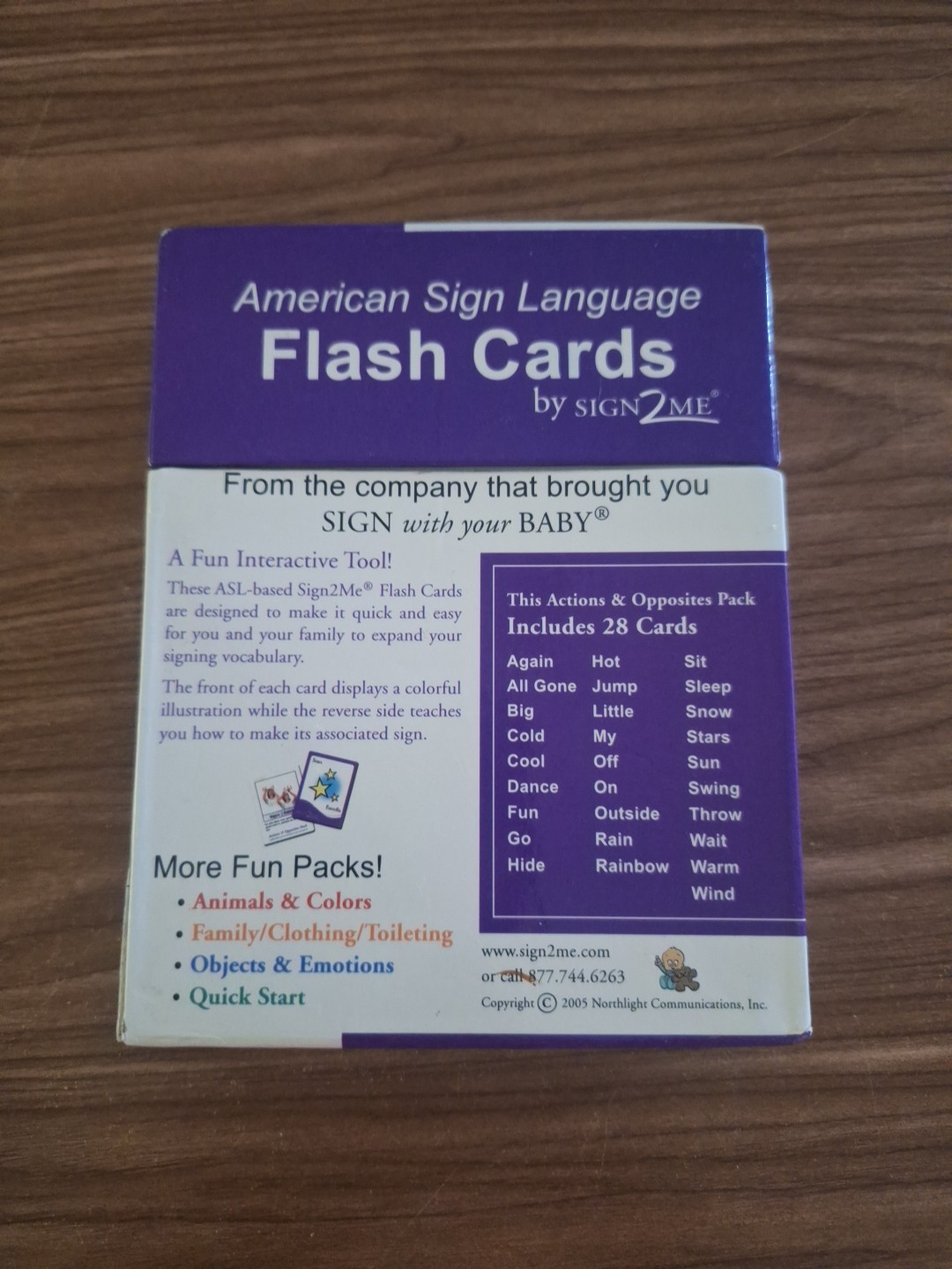 ASL Flash Cards – Actions & Opposites Pack Beginner Series by Sign2Me – 27 Cards