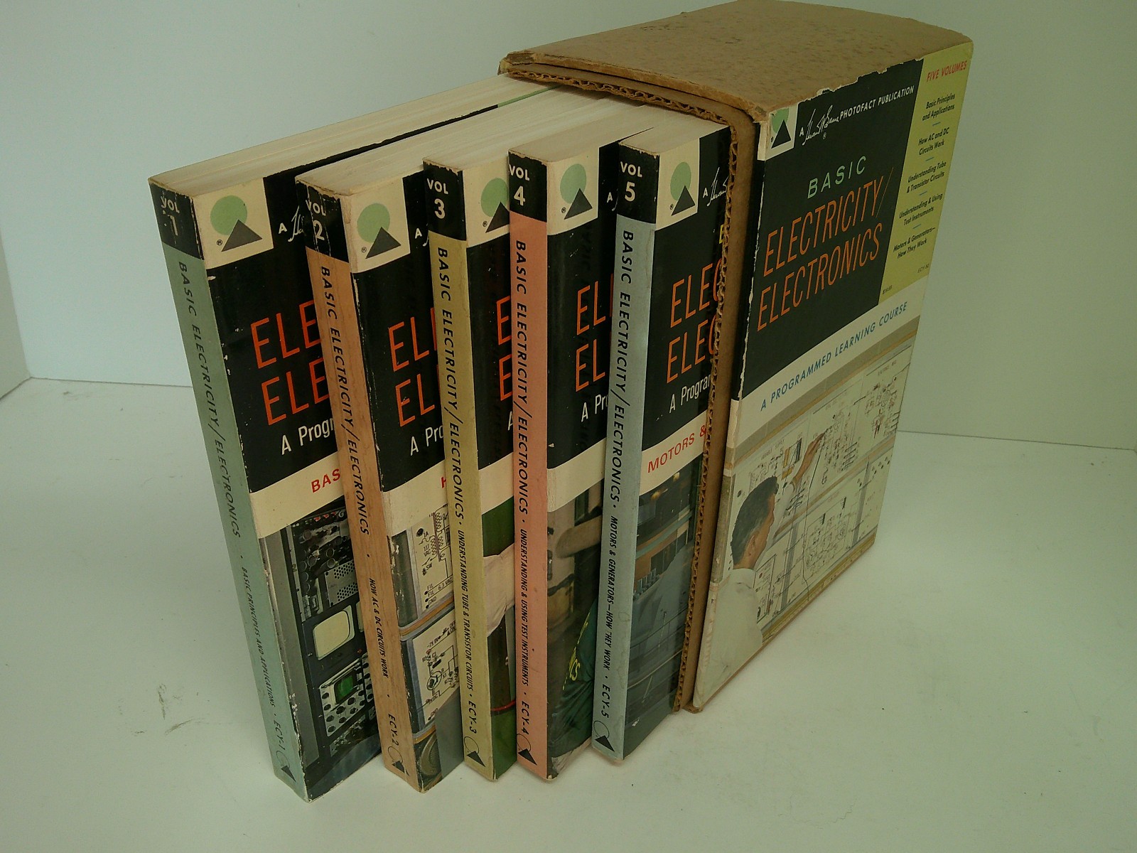 Vintage 5 Volume Howard W Sams & Co 1964 Basic Electricity/Electronics Book Set