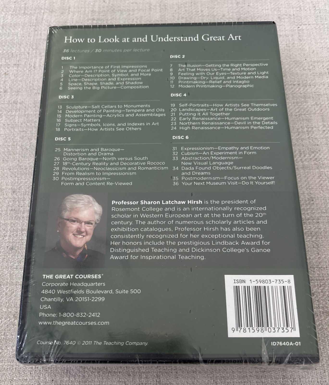 The Great Courses HOW TO LOOK AT AND UNDERSTAND GREAT ART DVD & Guidebook New