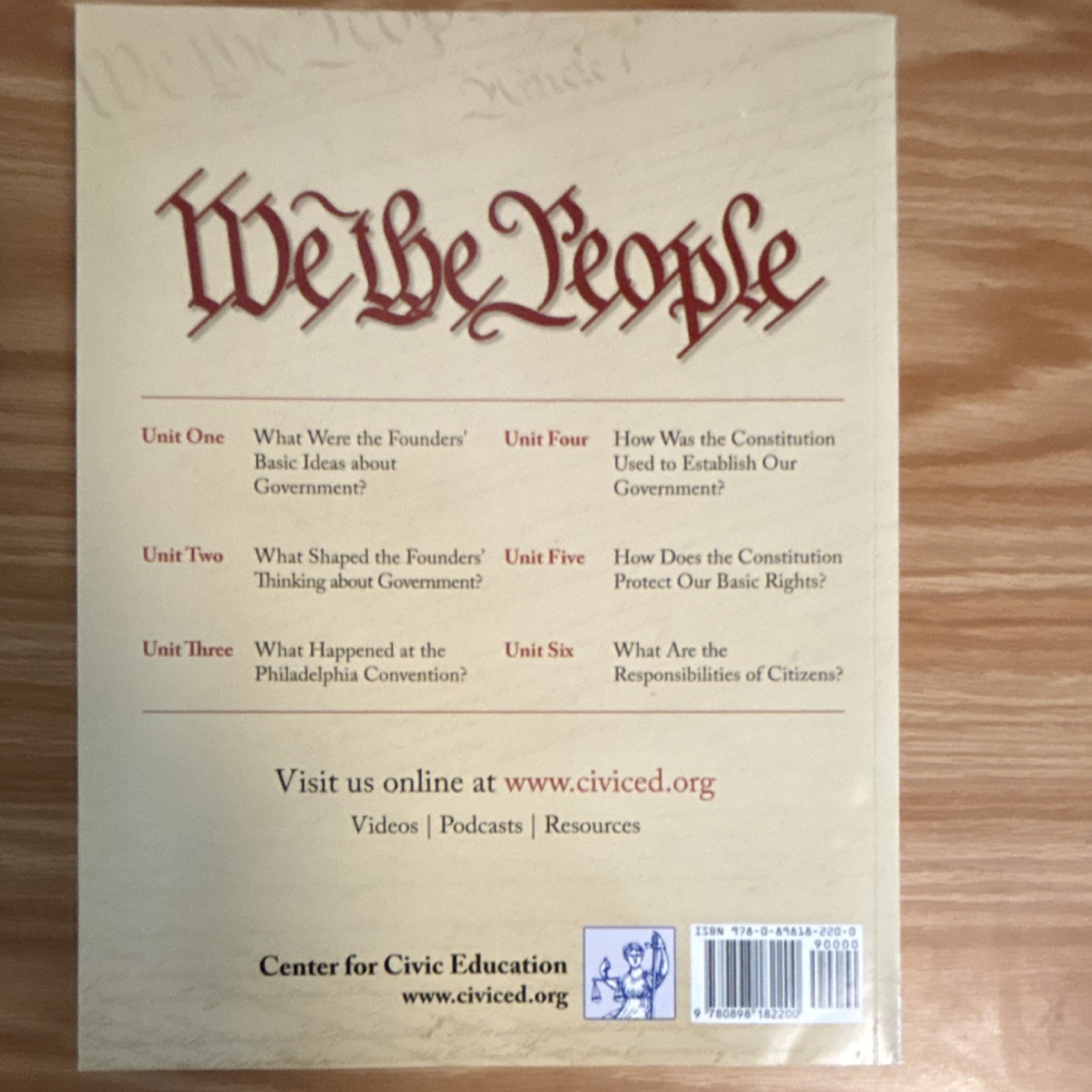 We The People Third Edition by Center for Civic Education, Government, History