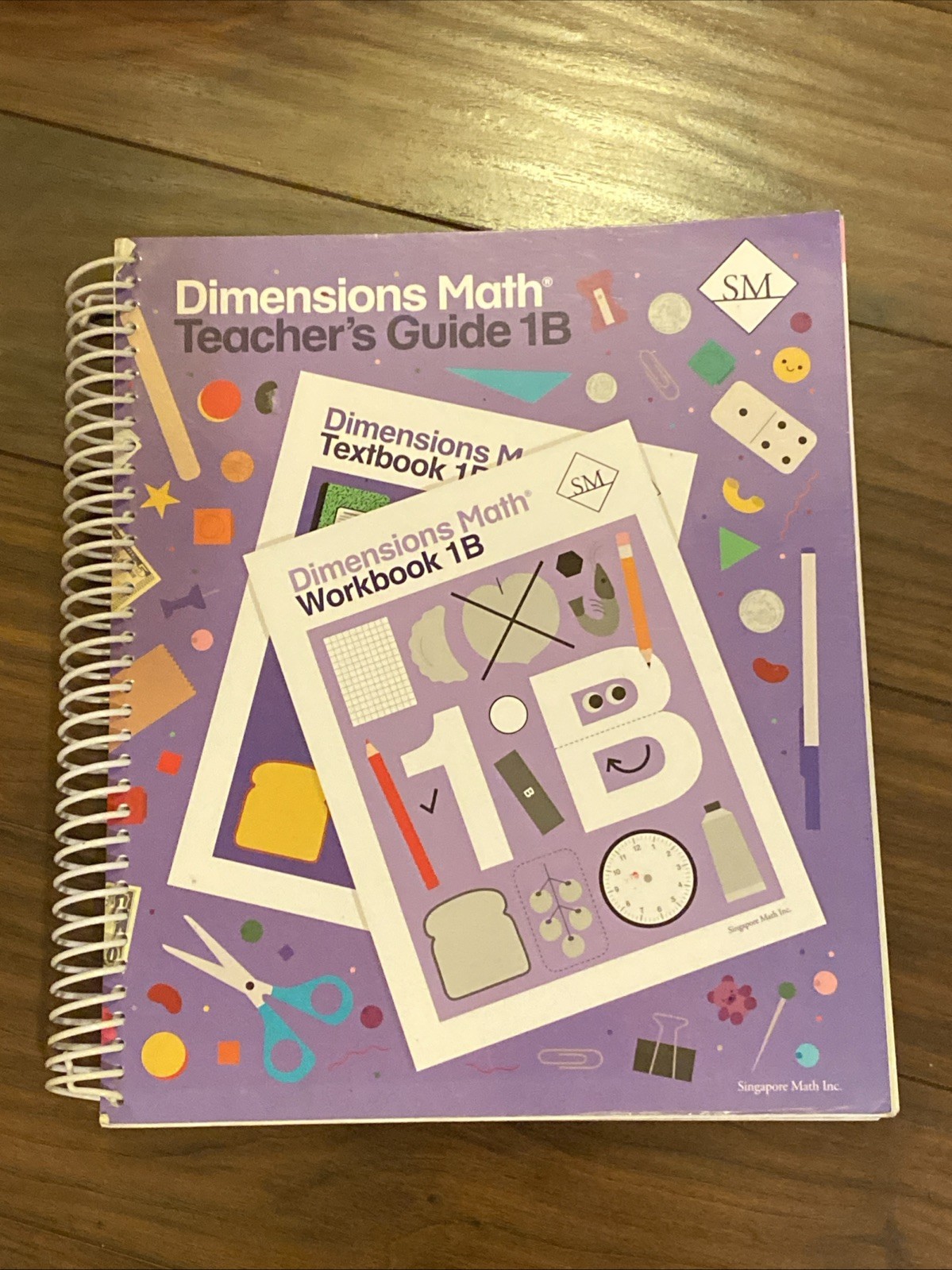 Singapore Math Dimensions Math Teacher’s Guide 1B Spiral Bound Teacher’s Edition