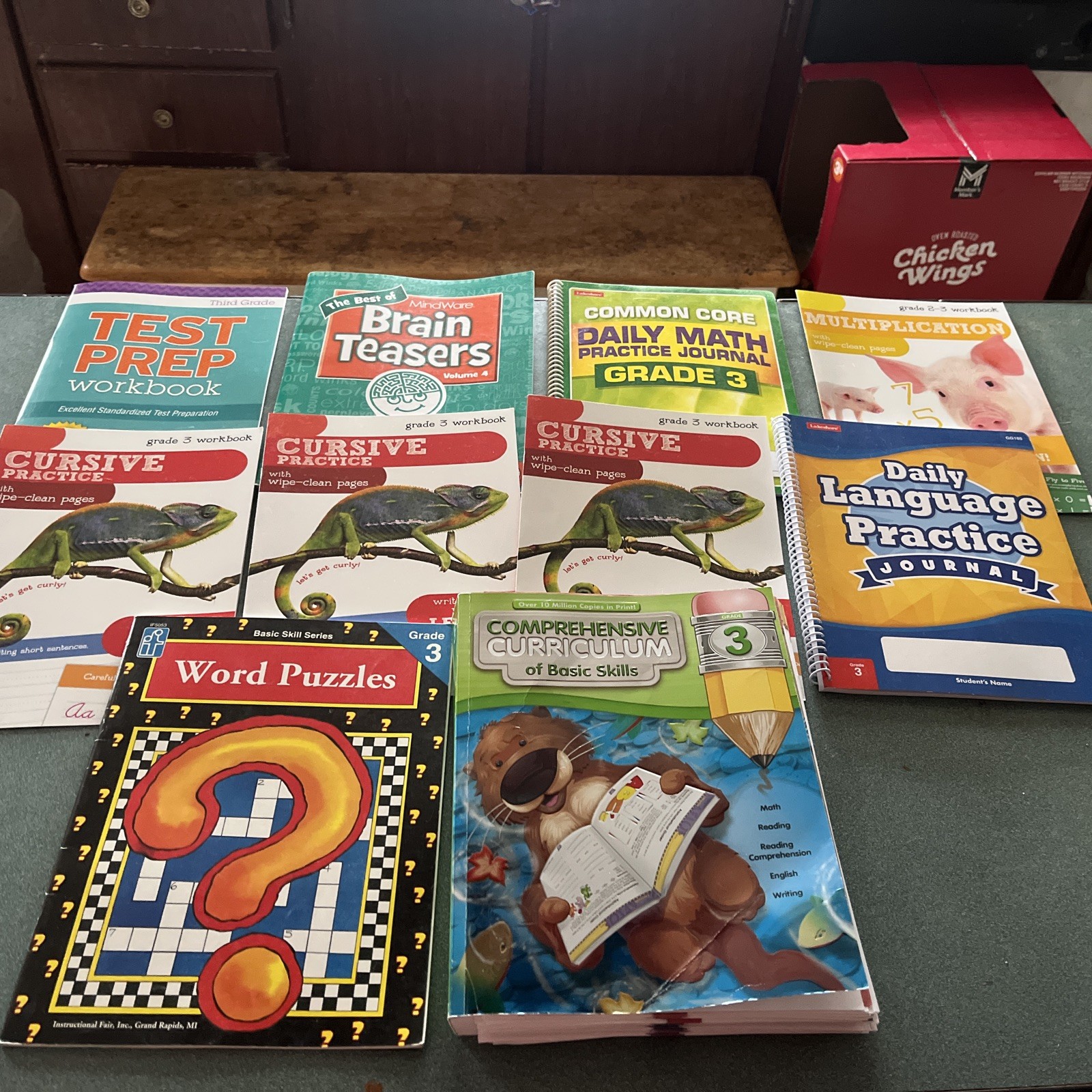Third Grade Workbooks & Wipe Off Books Educational Resources Lot Of 10