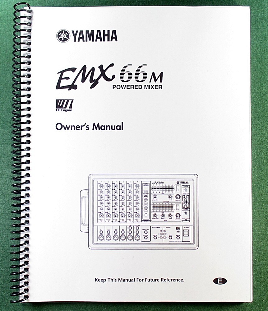 Yamaha EMX66M Instruction Manual: 31 Pages & Protecetive Covers!