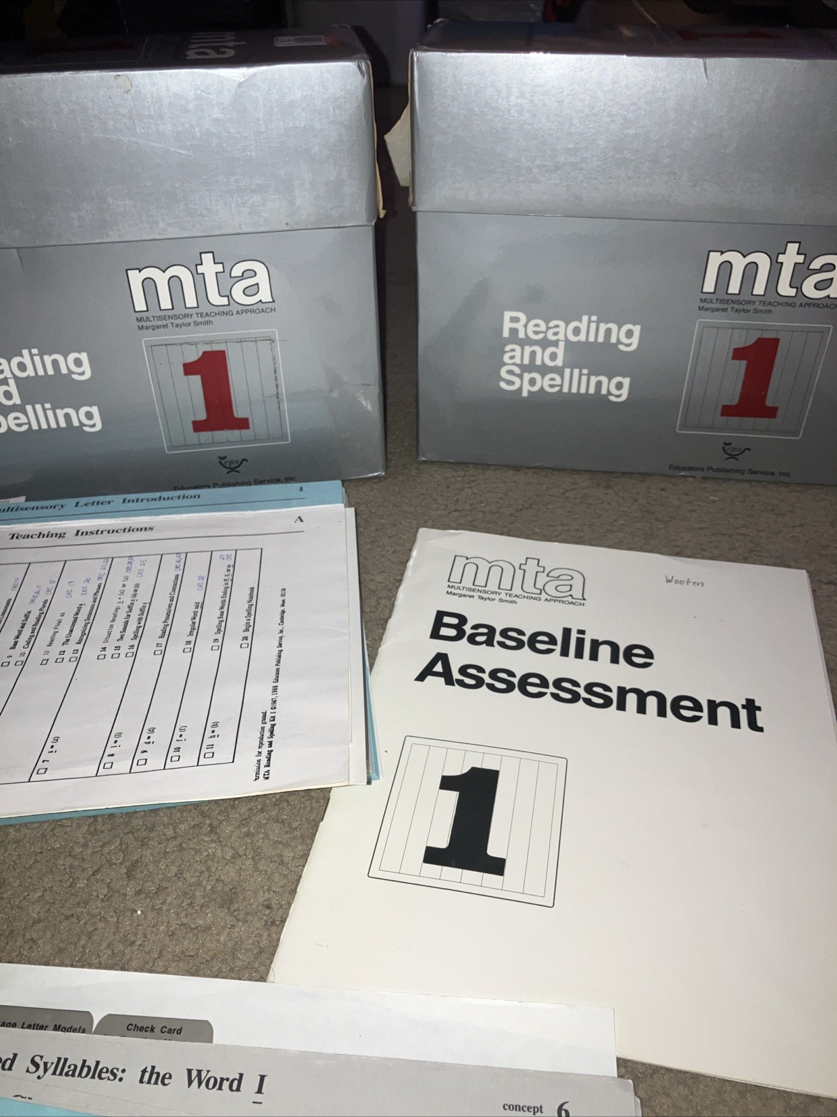 KIT: MTA Multisensory Teaching Approach Margaret Taylor Smith Reading Spelling 1