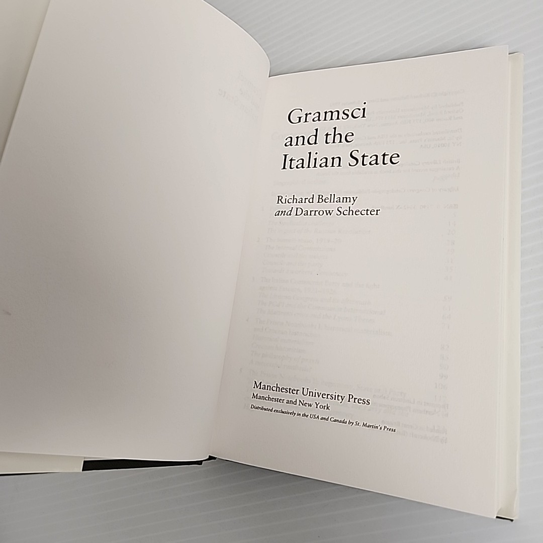 Gramsci and the Italian State 1993 1st Edition Hardcover by Bellamy & Schecter