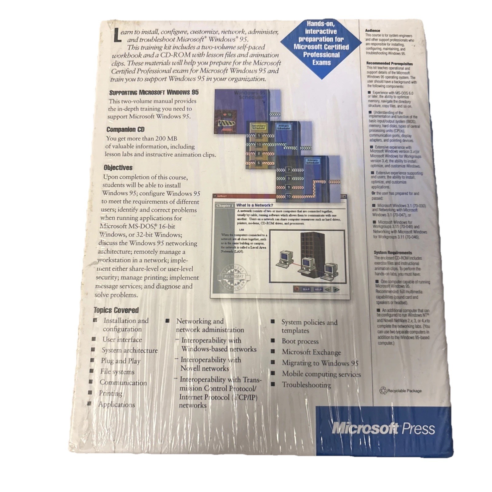 Microsoft Windows 95 VTG Training Kit Self Taught MCSE Exam Volume 1 & 2 Set