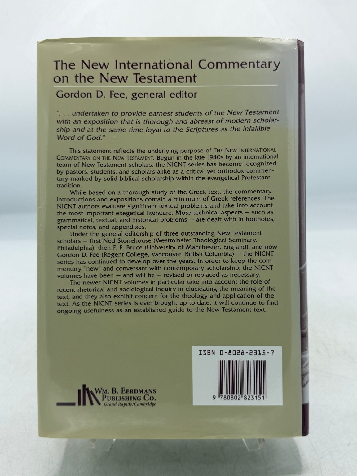 Gospel of Luke Joel B. Green 1997 New International Commentary New Testament