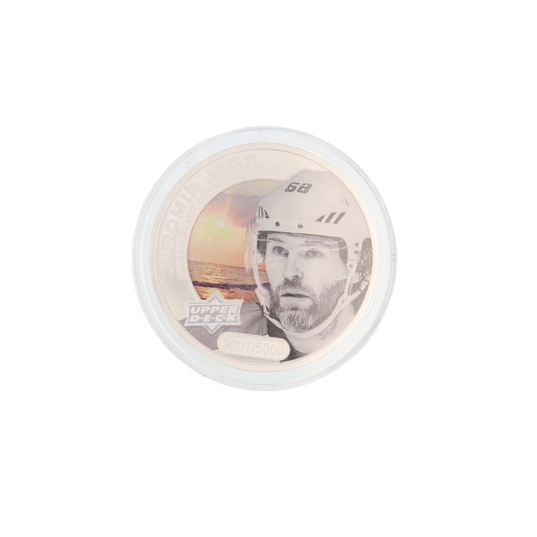 2017 $5 Grandeur Upper Deck Hockey Silver Coin Cook Islands 1 oz .9999 Silver