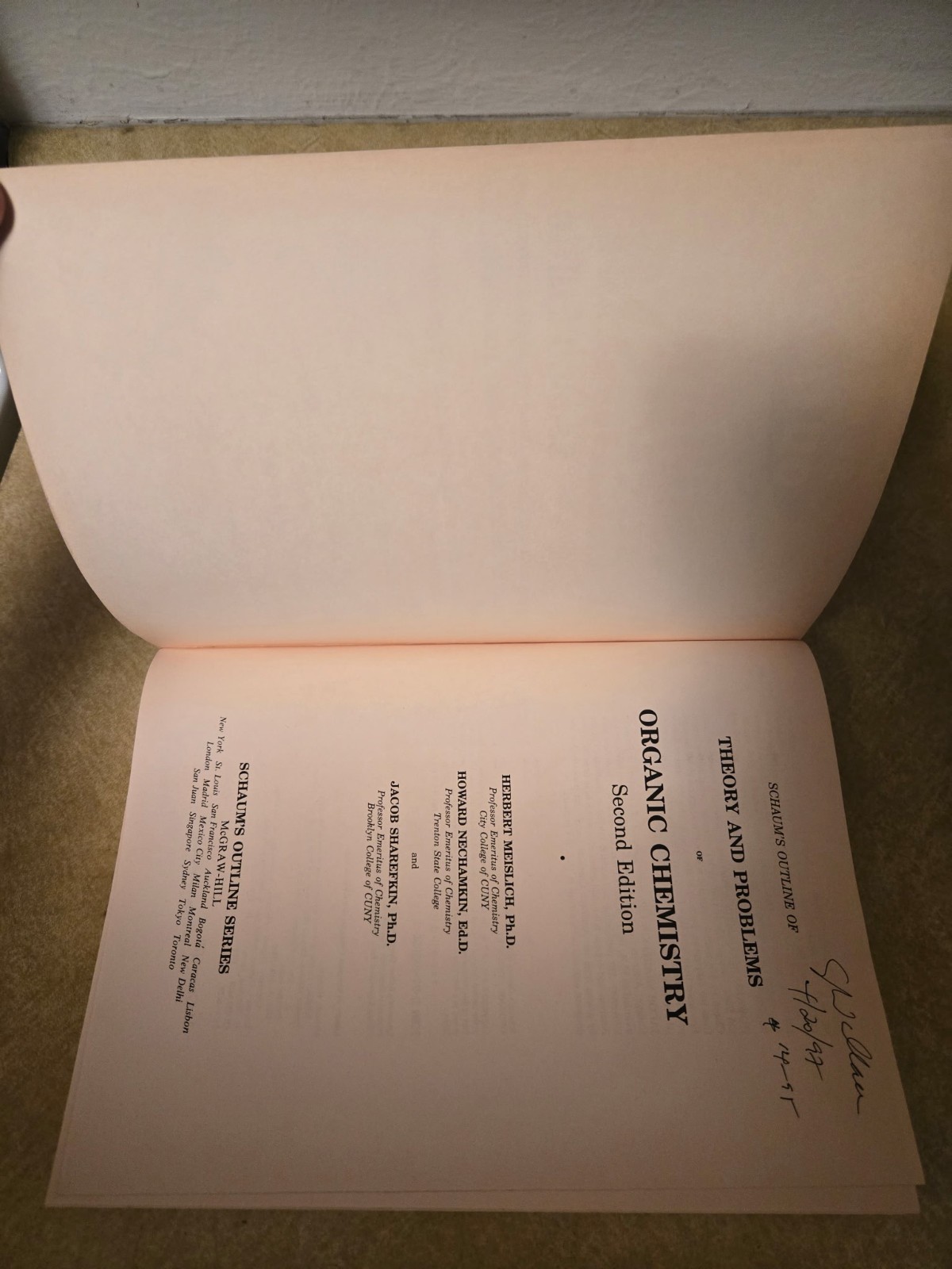 Schaum’s Outline Ser.: Schaum’s Outline of Organic Chemistry by Herbert…