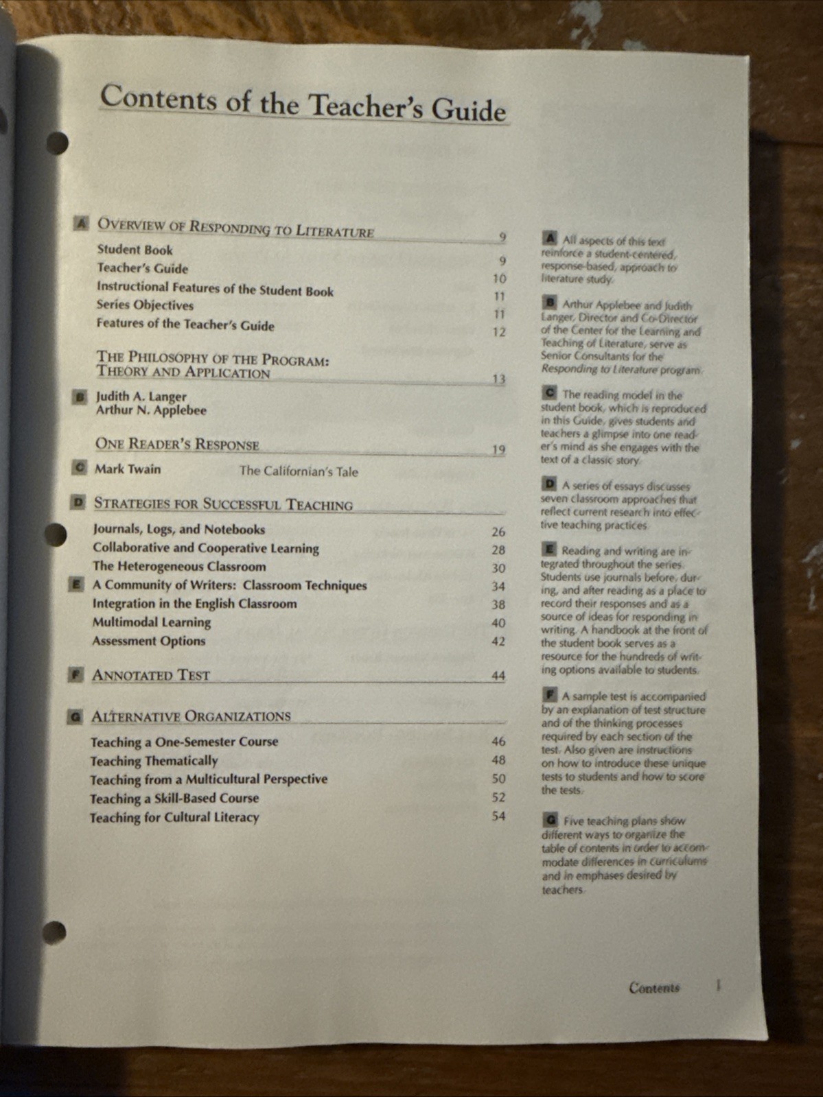 Responding To Literature Blue Level Teacher’s Guide (McDougal, Littell)