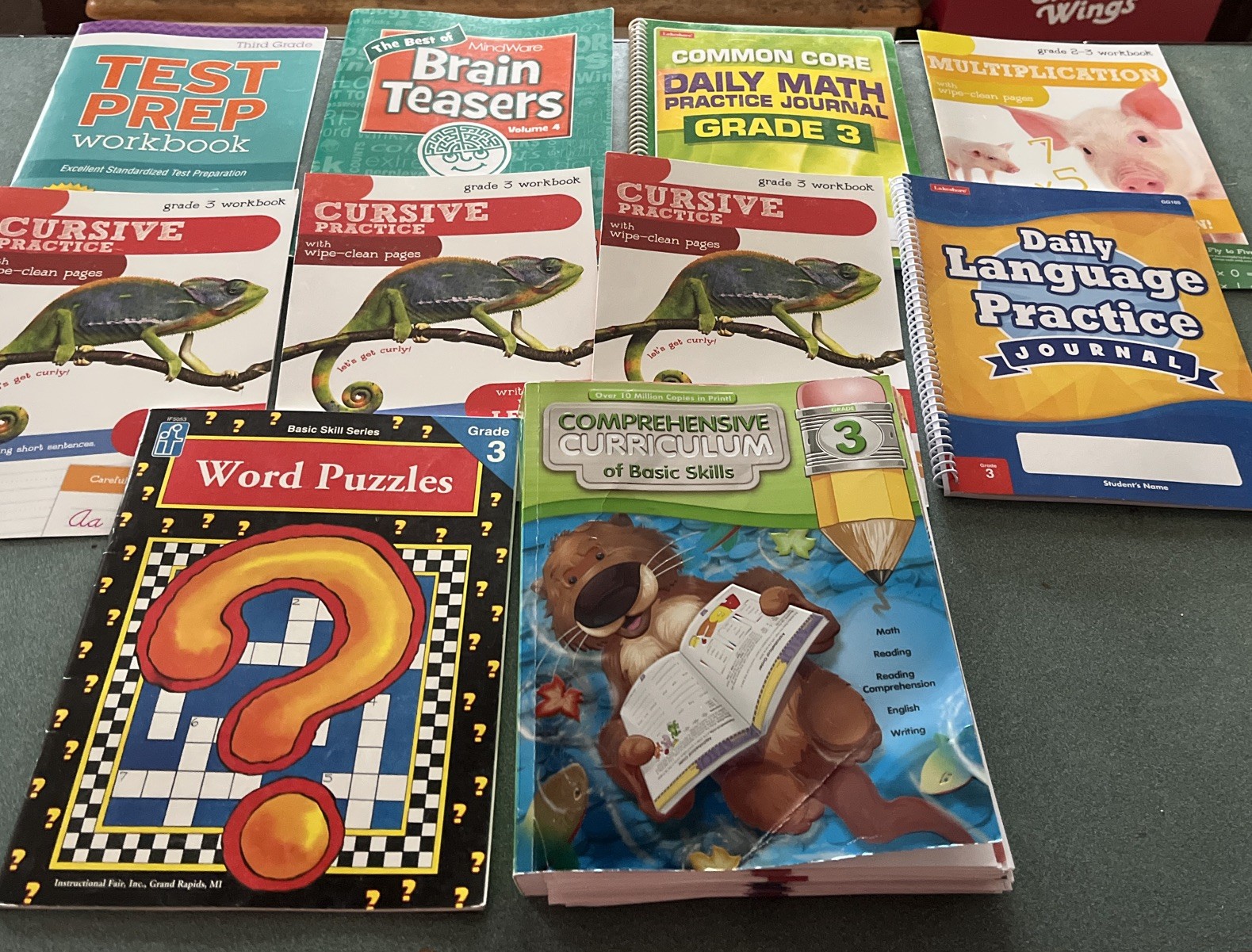 Third Grade Workbooks & Wipe Off Books Educational Resources Lot Of 10