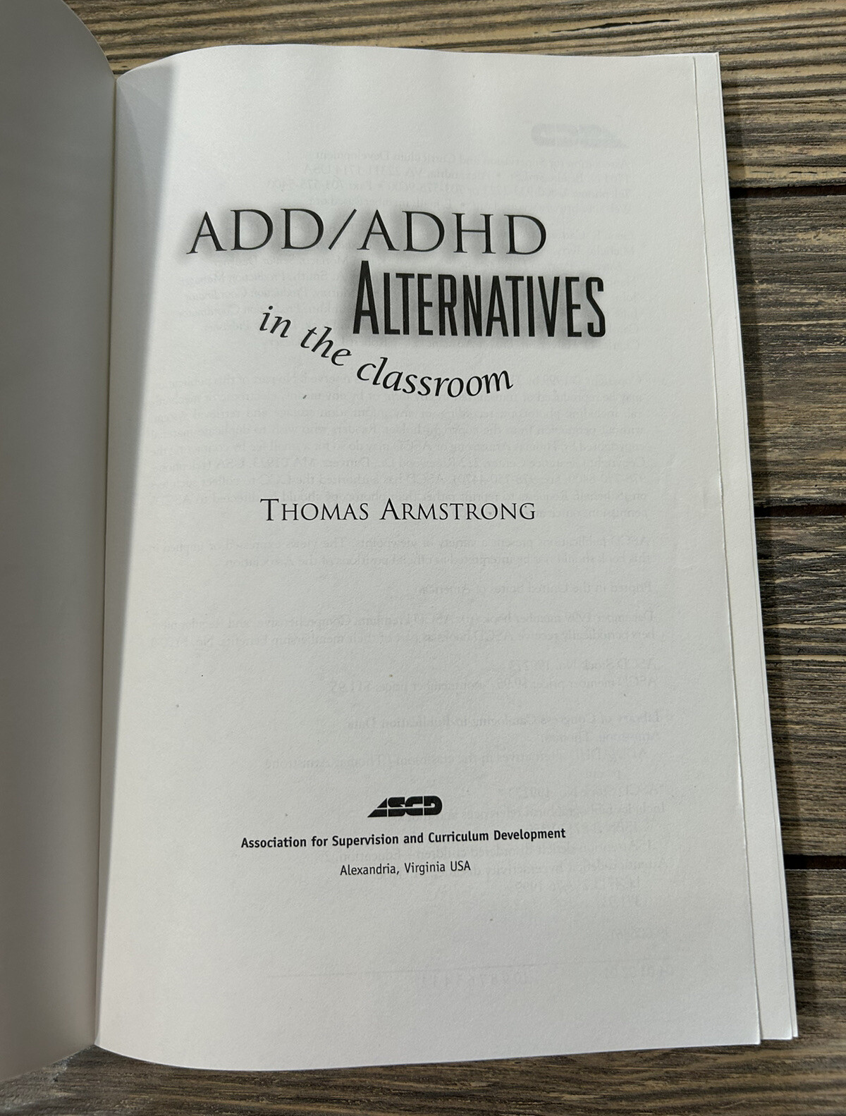 Vintage 1999 ADD ADHD in the Classroom Book by Thomas Armstrong