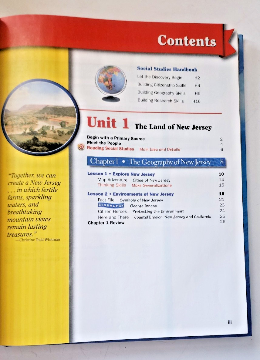 Scott Foresman Social Studies Student Text ages 9-12 Grade 3-5 New Jersey