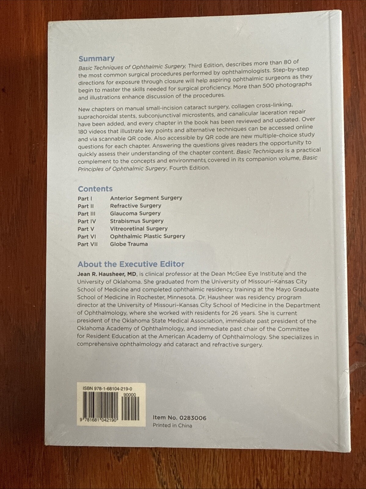 Basic Techniques of Ophthalmic Surgery by Jean R. Hausheer (2019, Trade…