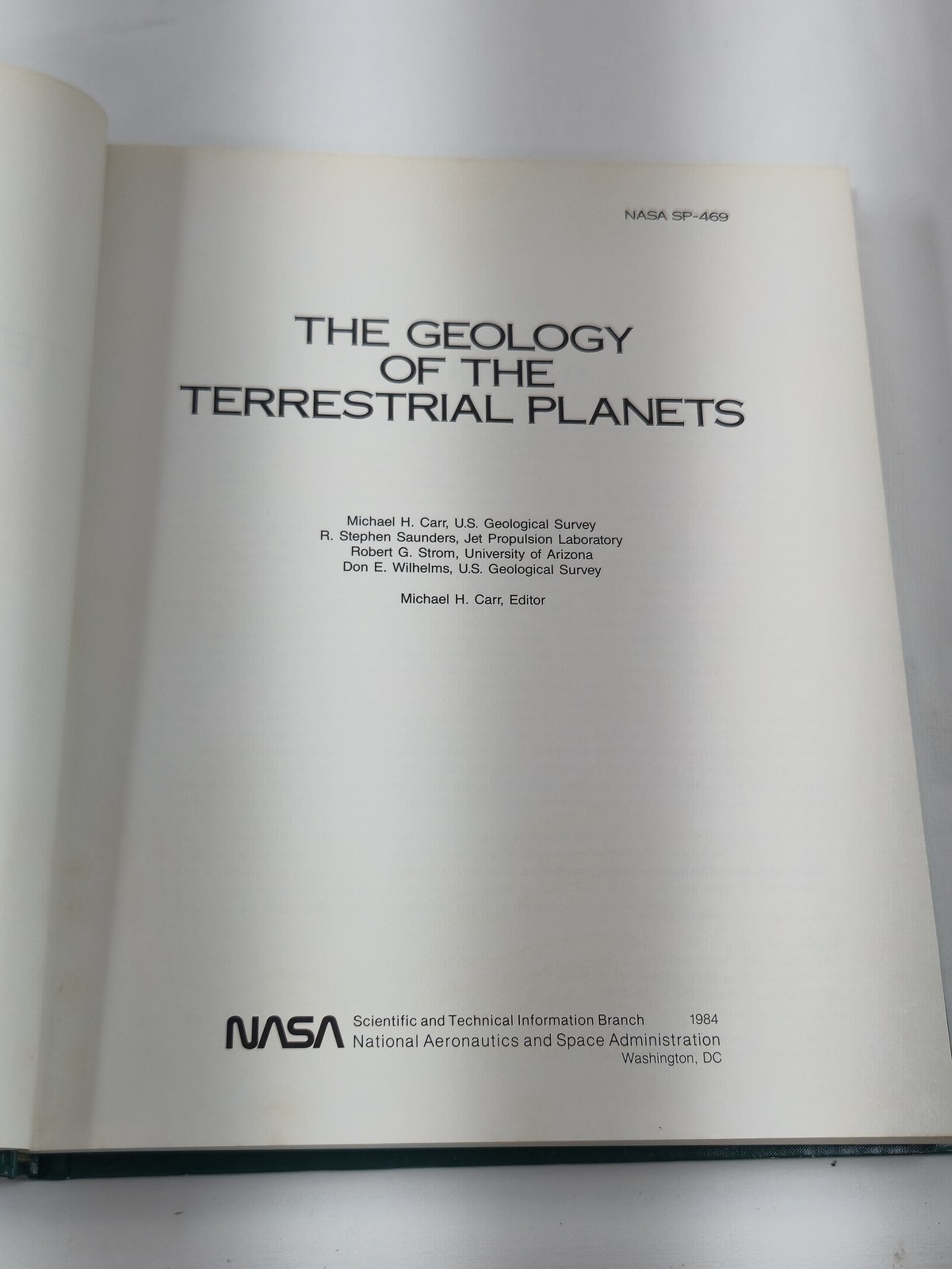 NASA SP-469 The Geology of the Terrestrial Planets 1984 Michael H. Carr