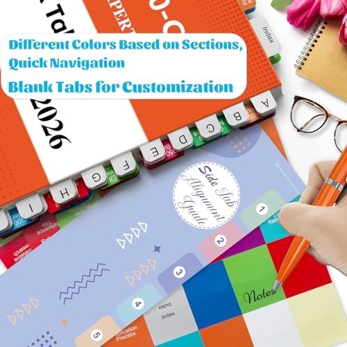 CPT 2026 Index Tabs Set, ICD-10-CM & HCPCS Level II, Color-Coded, Waterproof, Re