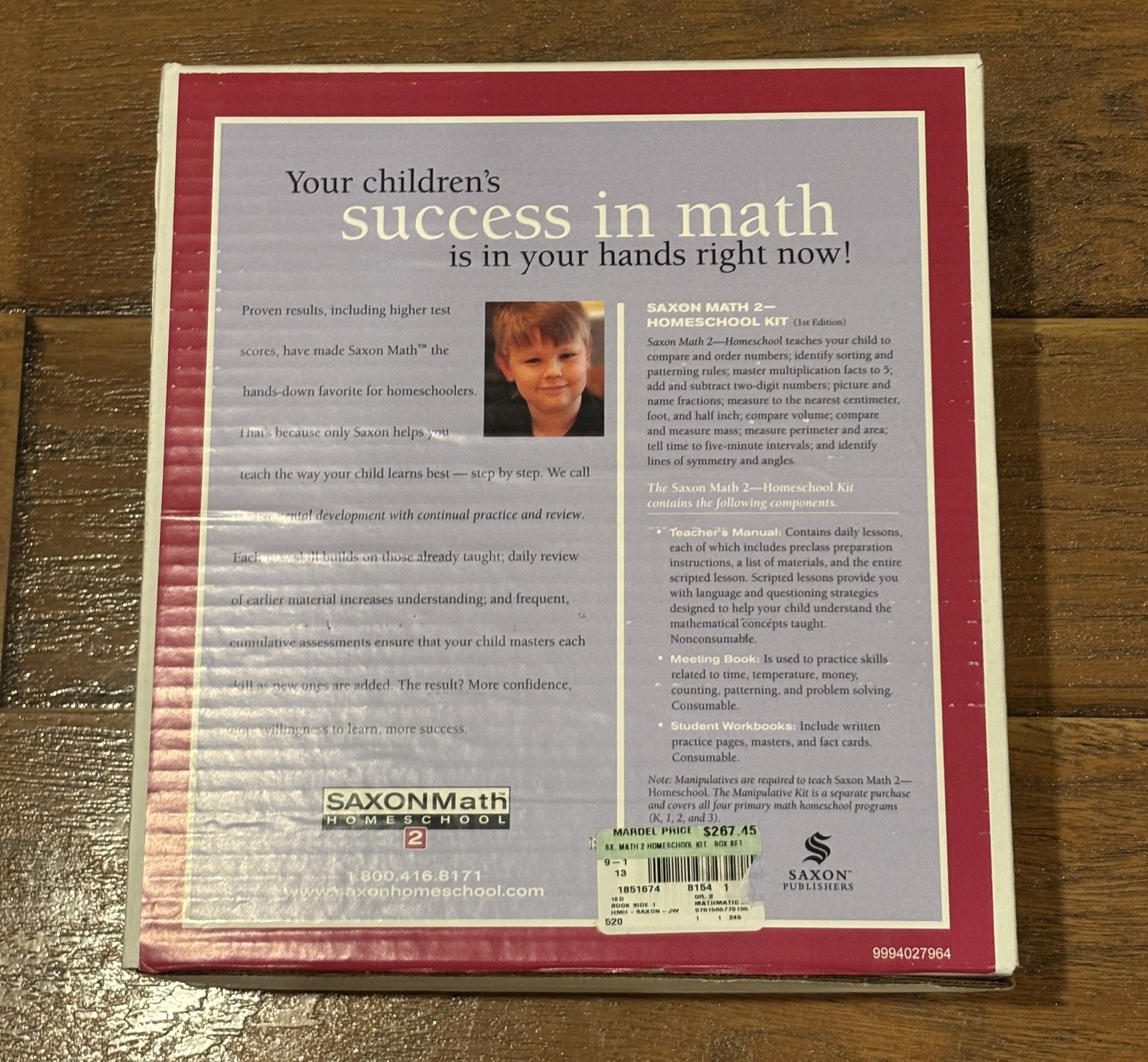 Saxon Math Grade 2 Homeschool Kit Complete New In Box