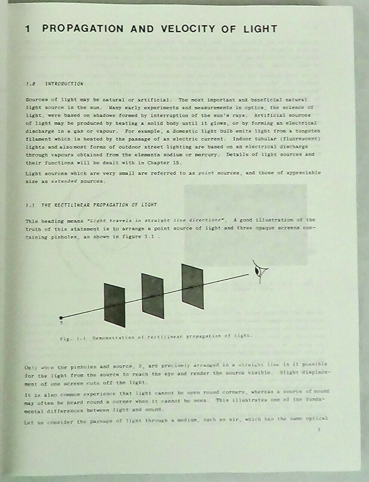 Optics by Tunnacliffe & Hirst, 1990 4th Impression ABDO College Education HB