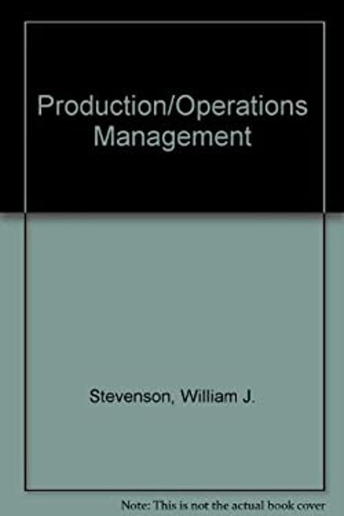 Productions-Operations Management Hardcover William J. Stevenson