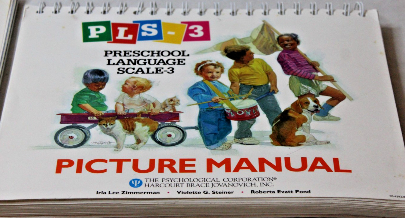 Preschool Language Scale-3 Language Evaluation Test Picture & Examiner’s Manuals