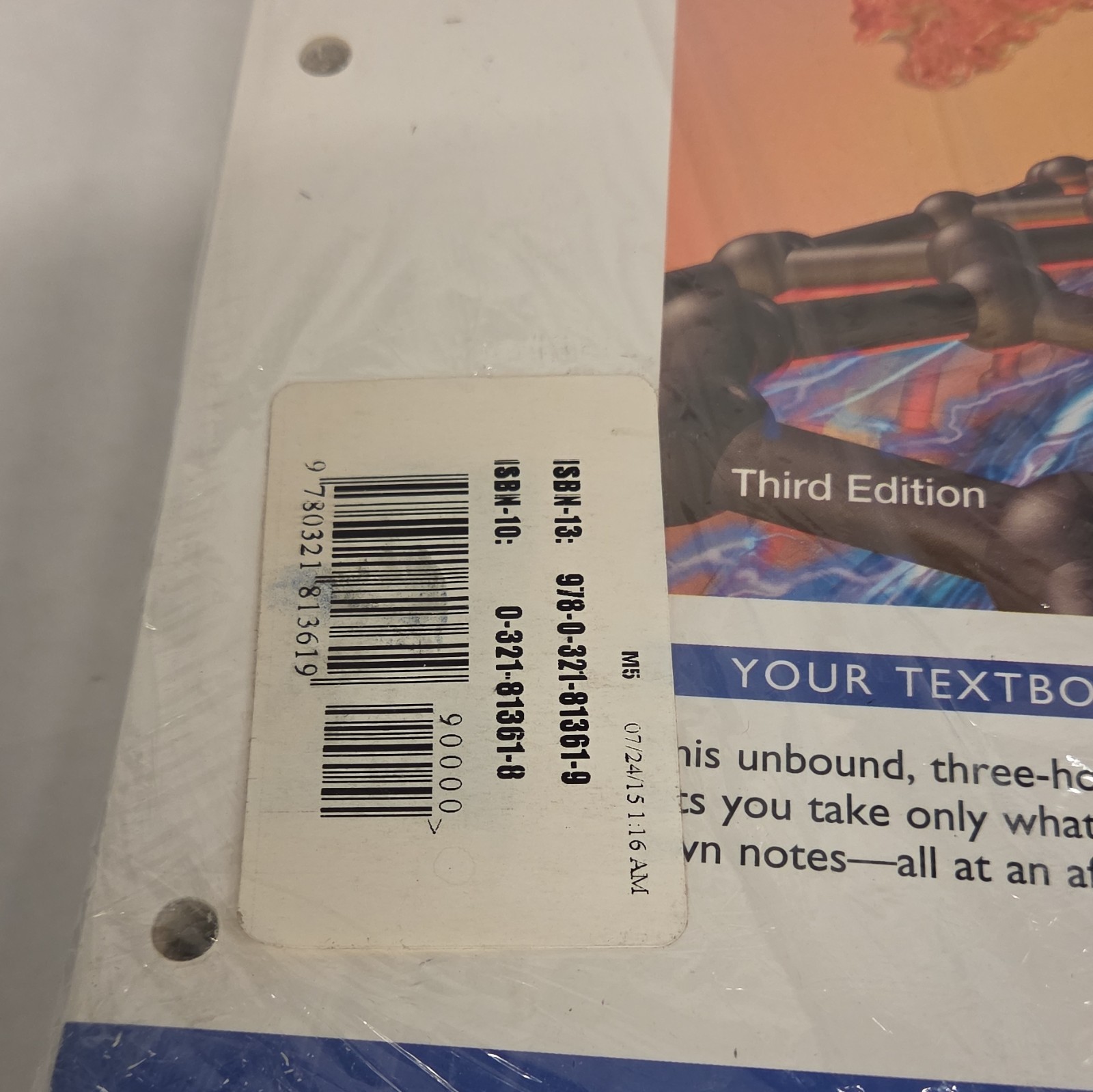 Pearson Chemistry: A Molecular Approach 3rd Ed Loose-Leaf 3-Hole Tro 2016