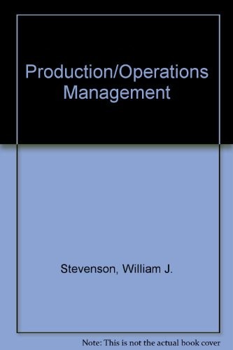 PRODUCTION/OPERATIONS MANAGEMENT (THE IRWIN SERIES IN By William J. Stevenson VG