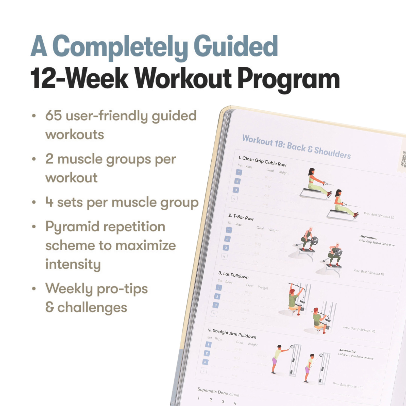 The Bodyweight Home Workout Journal. Your personal trainer for at-home workouts.