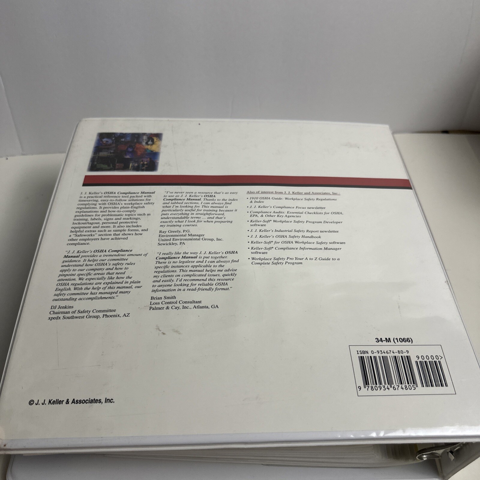 OSHA Compliance Manual 2007 Binder J.J. Keller Key Safety Topics 34-M 1066