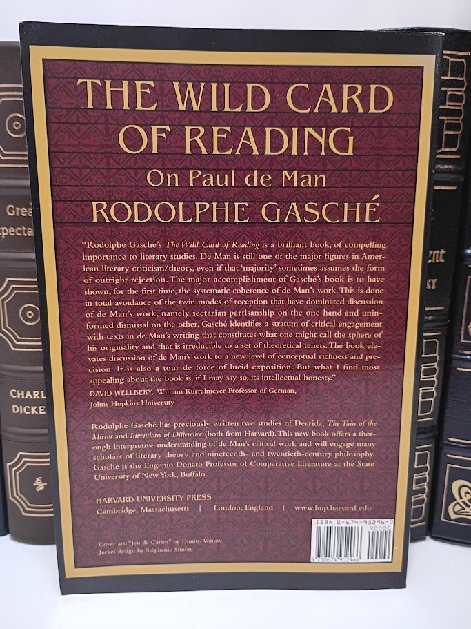 Wild Card of Reading Paul de Man Gasche Derrida Deconstruction Literary Theory