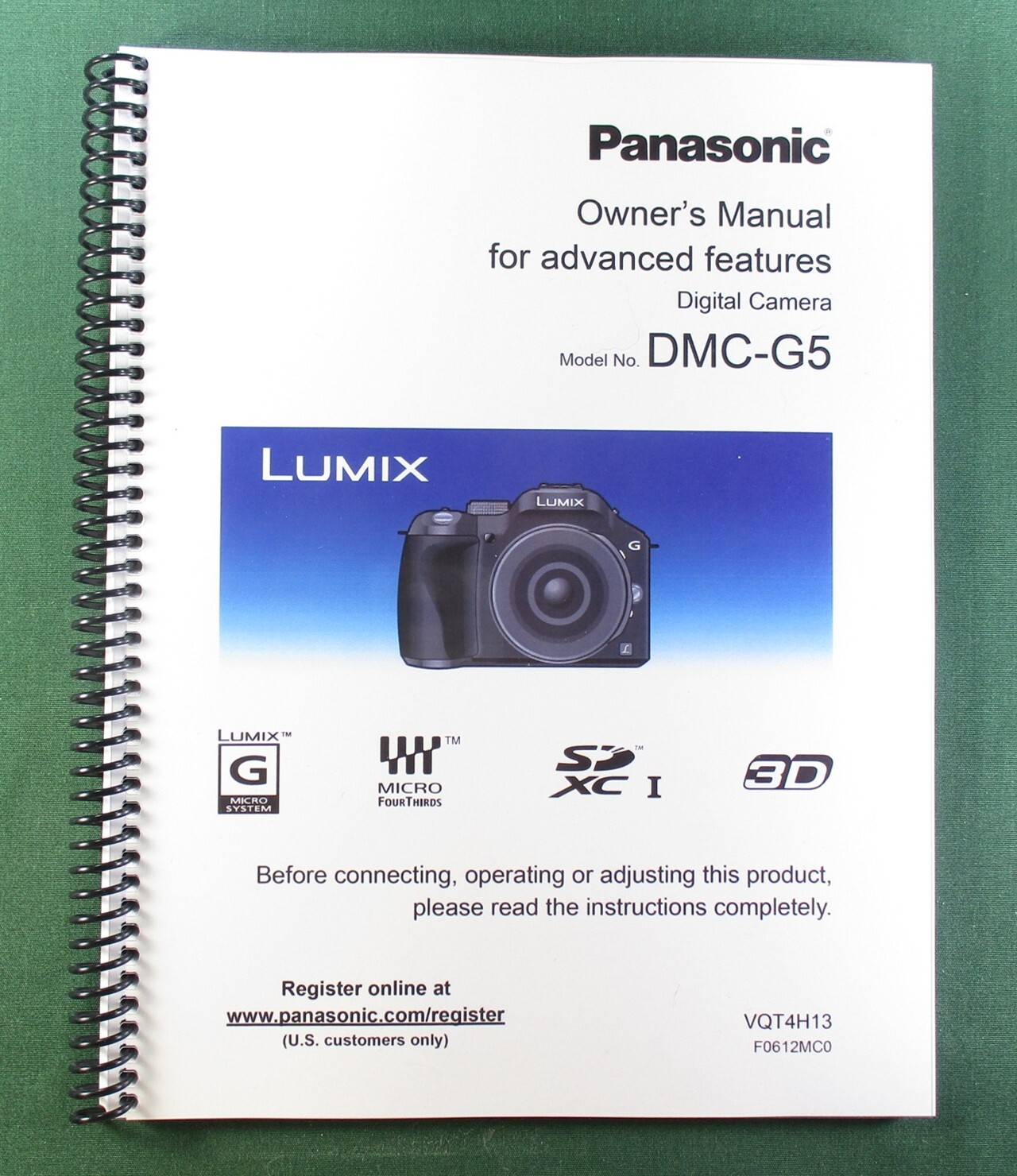 Panasonic Lumix DMC-G5 Owner’s Manual: 232 Pages Full Color & Protective Covers