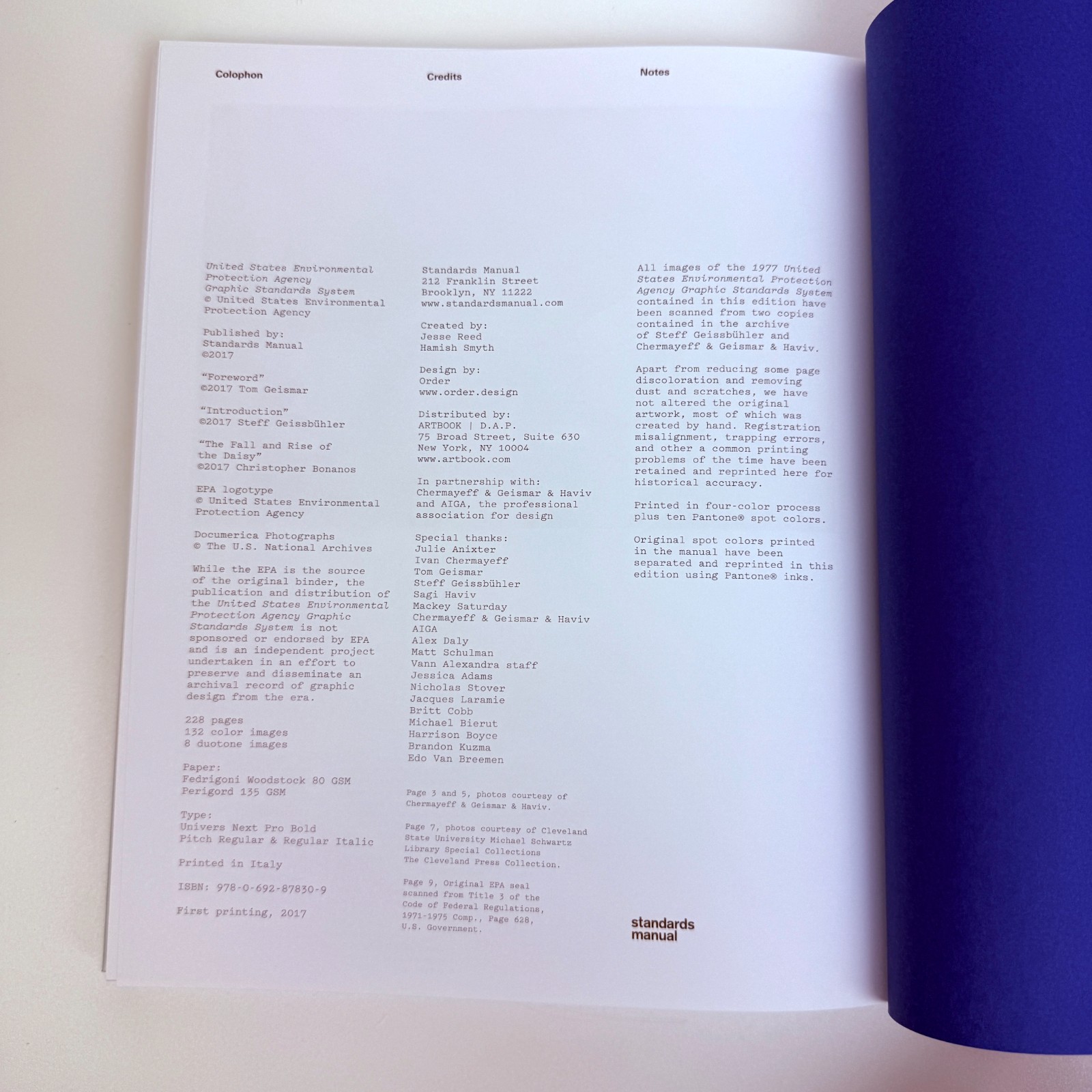 EPA Graphic Standards System Hardcover Book (2017 First Printing) w/ Slipcase