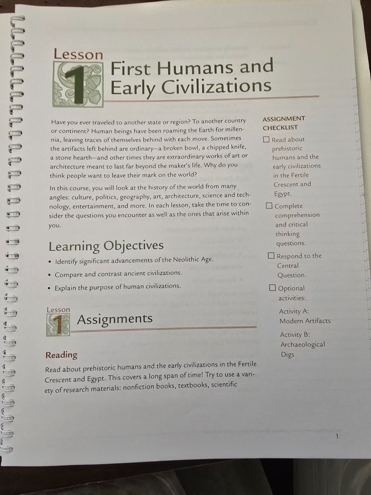 Oak Meadow World History Teacher Manual, Student Book & Textbook- 2016