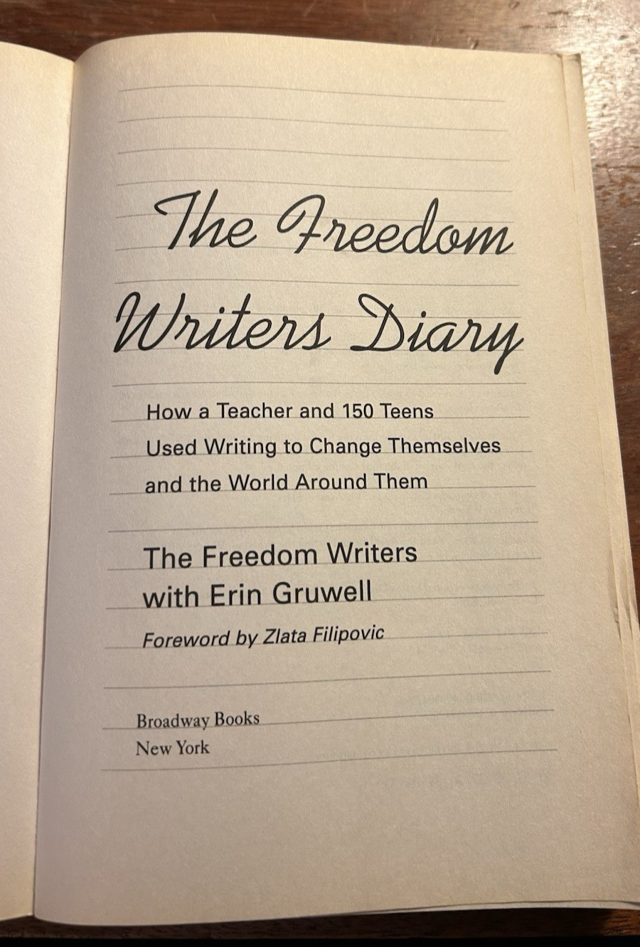 #921 The Freedom Writers Diary #1 New York Times Best Seller