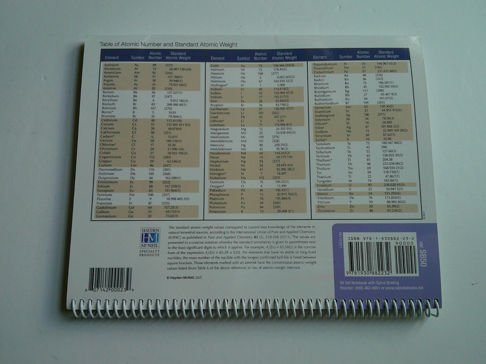 Student Lab Notebook : 50 Spiral Bound Duplicate Pages by Hayden-McNeil …