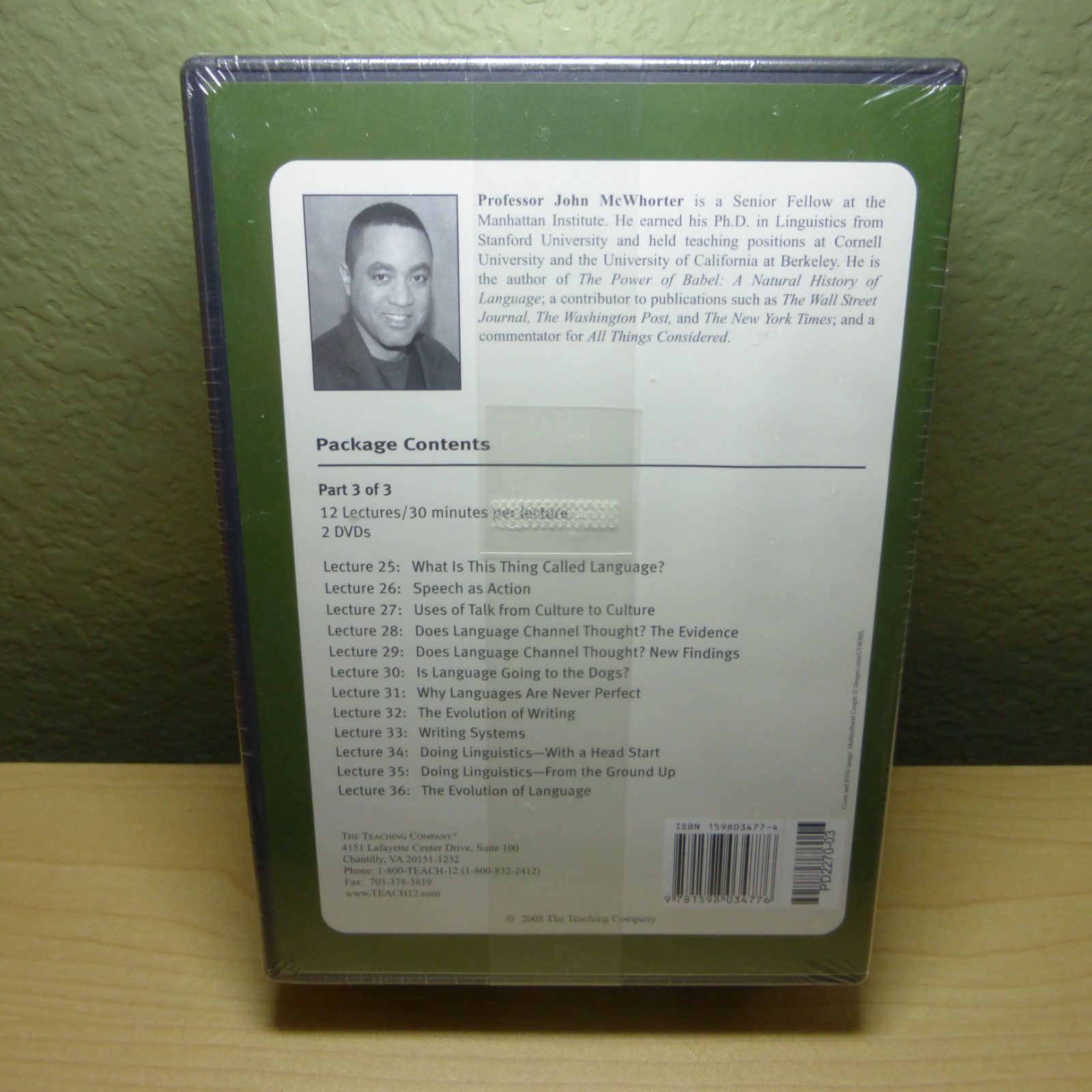 Understanding Linguistics Science of Language John McWhorter DVD Set Book New